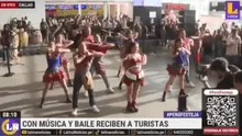 Milena Warthon sorprende con espectáculo en el aeropuerto Jorge Chávez por Fiestas Patrias