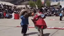 Niños la rompen bailando huayno con caja en La Libertad: “Así se baila”