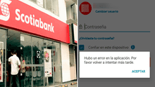 Usuarios reportan fallas en aplicativo y página web de Scotiabank