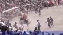 Jinete resulta herido tras caer de un caballo asustado en fiesta patronal en Ayacucho