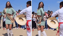 Luciana Fuster llegó a Piura y sorprendió al bailar marinera con un niño: "Hermosa reina"
