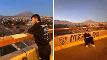 Sebastian Yatra visita puente Chilina en Arequipa y deja extraño mensaje: "Miriam, te amo"