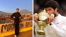 Sebastián Yatra 'entrena' en Arequipa y reta a Carlos Alcaraz, el tenista n.° 1 del mundo