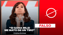 Es falso que Cristina Fernández haya declarado: "Si gana Milei, me mato de un tiro”