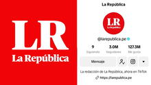 ¡Un nuevo logro! La República llega a los 3 millones de seguidores en su cuenta de TikTok