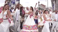 Pareja deslumbra con festejo de su matrimonio al son de 'Valicha' en Cusco: “¡Qué hermoso vestido!”