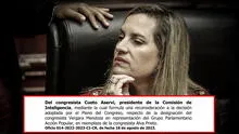 Congreso: No agrupada María del Carmen Alva busca aferrarse a la Comisión de Inteligencia