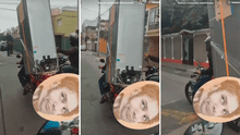 Hombre traslada refrigerador en moto con peligrosa maniobra: “Solo en Perú”