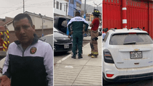 Policía agrede a bombero que le exigió que mueva su auto mal estacionado en puerta de estación