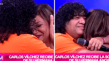 Carlos Vílchez recibe a su hermana en vivo y se quiebra: “Mi hermano mayor está en el cielo”