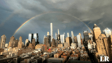 Captan doble arcoíris en Nueva York a 22 años del atentado del 11S y conmueve a todo EE. UU.