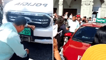 Taxista llora pidiendo a la Policía que no se lleve su auto tras desacatar plaqueo en Arequipa