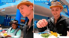 Turista danés visita Huancarani y queda maravillado al comer olluquito con carne: “Muy rico”