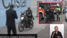 Rímac: policía motorizado es multado por su propio compañero tras invadir vereda peatonal