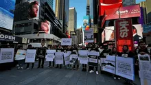 Venezolanos protestan en Times Square y exigen cierre de "centros de tortura" en su país