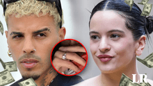 Este es el anillo de más de 600.000 dólares que le regaló Rauw Alejandro a Rosalía: ¿cómo luce?