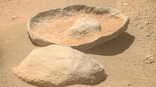 El rover Perseverance halla en Marte una extraña roca en forma de sombrero