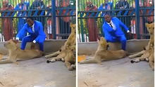 Pastor se mete a jaula con leones para recrear un pasaje bíblico y le muerden el brazo