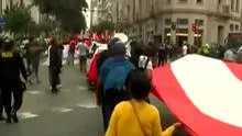 Protestas contra Dina Boluarte: manifestantes se desplazan por av. Nicolás de Piérola