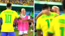 Neymar y Soteldo se saludan con tierno abrazo antes del Brasil vs. Venezuela
