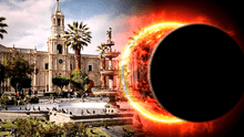Eclipse solar en Arequipa llegó a su fin: así se vio el evento astronómico
