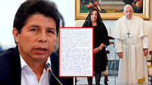 La carta de Pedro Castillo al papa y la visita de Dina Boluarte