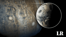 La NASA detecta una impactante cara en Júpiter y la comparte en vísperas de Halloween