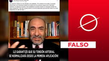 Video falsificó la imagen de Elmer Huerta para promover supuesto fármaco "contra la hipertensión"