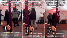 Peruana que trabaja en CHILE lleva a adulta mayor a una pollada y la hace bailar música de NÉCTAR