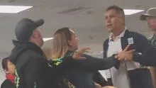 Leao Butrón protagoniza acalorado incidente y casi se va a los golpes en el aeropuerto