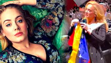 ¡Con orgullo! Adele emociona a fans al lucir la bandera de Venezuela en su concierto en Las Vegas