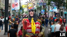 Conoce al 'Inca de Gamarra': ciudadano extranjero de más de 2 metros sorprende con personificación