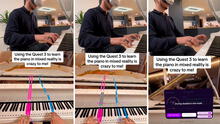 Usa visores de realidad virtual para aprender a tocar un piano real y causa furor con resultado