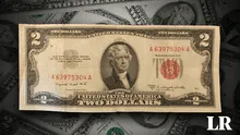 Así es el billete de 2 dólares estadounidenses, de sello rojo, que puede valer hasta US$4.500