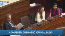 Patricia Chirinos no acudió al Pleno tras ser denunciada y destaparse red criminal de fiscal Benavides