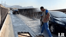 Conductores arriesgan sus vidas por mal estado de puente que une Santa Clara y Ate