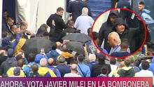 Hinchas de Boca Juniors repudian y pifean a Javier Milei, presidente de Argentina, tras votar