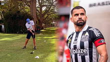 ¡Su otra pasión! Tomás Rincón, jugador del Santos FC, demuestra sus dotes en el golf