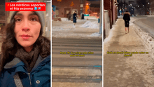 Peruana en Finlandia queda sorprendida al ver a hombre caminando en short en plena nevada