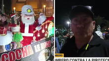 Papá Noel bombero recorrió las calles de Moquegua en su trineo y dio mensaje: "NO a la pirotecnia"