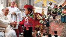 Niña peruana con traje cusqueño participó en misa de Navidad junto con el papa Francisco en el Vaticano