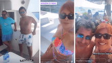 Magaly Medina y Alfredo se divierten en lujoso yate, en Cartagena de Indias: así celebran sus vacaciones