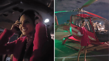 Luciana Fuster se luce transportándose en lujoso helicóptero tras convertirse en la miss Grand