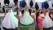 Novia sorprende con innovadora entrega de bouquet en su boda en Puno: “¿Puede hacer trampa?”