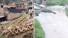 Lluvias en Cajamarca: puente colapsa y pesado camión cae al río