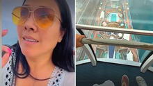 Tula Rodríguez se muestra aterrada en viaje en crucero con su hija: "De solo ver me da nervios"