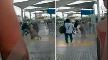 Barranco: delincuentes propinan golpiza a joven al interior de una estación del Metropolitano