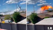 Avioneta se desploma en plena carretera de Chile: piloto murió y hay 4 heridos de gravedad