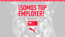PUMA: reconocido como Top Employer en Perú por segundo año consecutivo