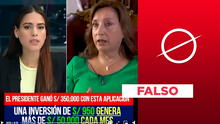 Dina Boluarte no anunció aplicativo con IA para ganar dinero: el video es falso